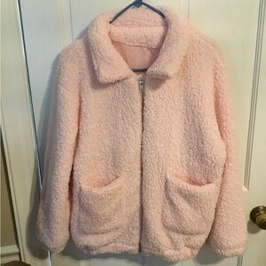 Cozy Pink Sherpa Jacket